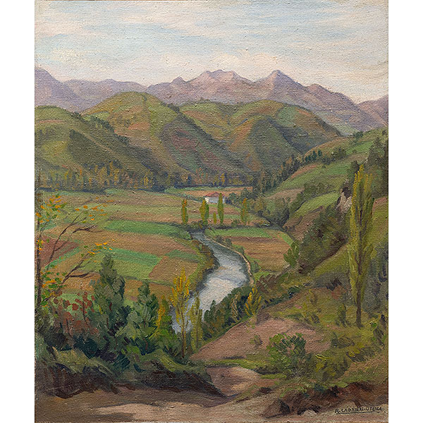 "Río Oria"   ÁNGEL CABANAS OTEIZA (Guipúzcoa, 1875-1964) 