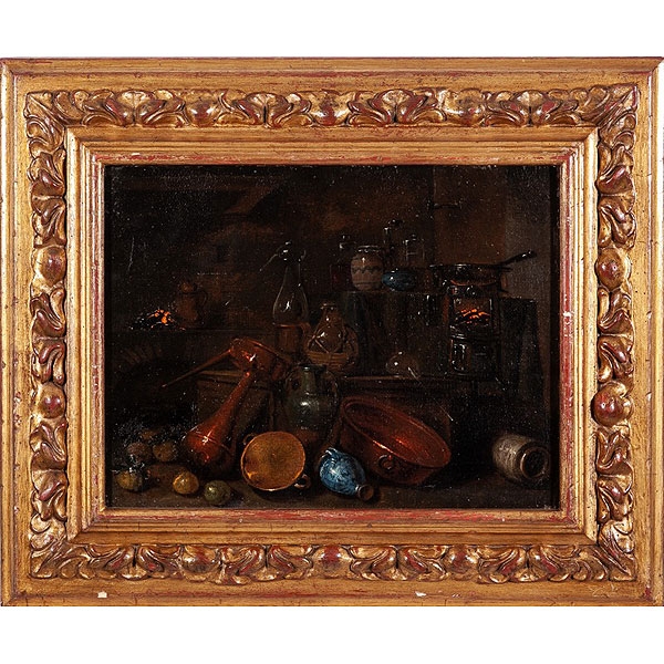 Atribuido a Giovanni Domenico Valentino "Bodeg&oacute;n de cacharros"