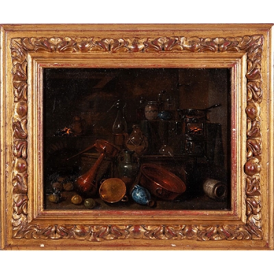 Atribuido a Giovanni Domenico Valentino "Bodeg&oacute;n de cacharros"