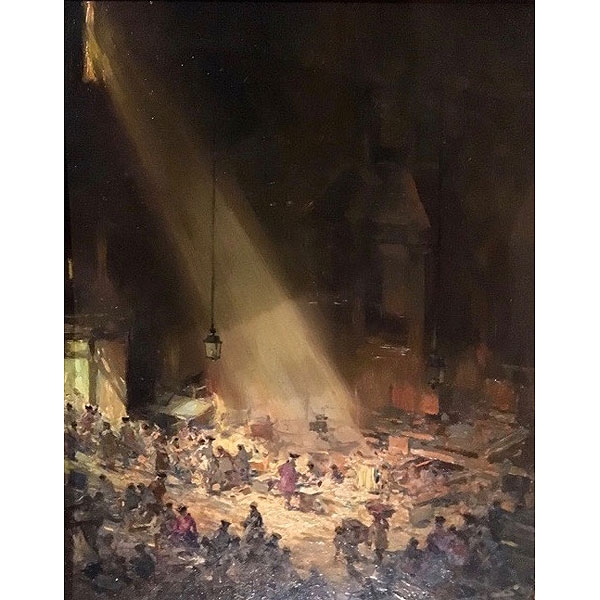 José Bardasano y Baos (Madrid, 1910 - 1979) "Escena interior con trabajadores"