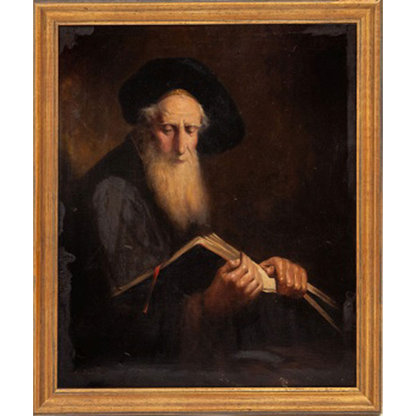 ED. BAUM  (S. XIX) "Personaje con libro "