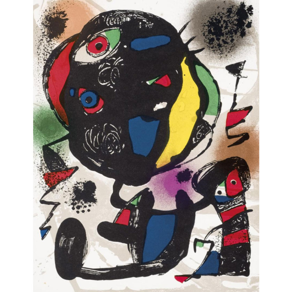 Joan Mir&oacute;.  "Joan Mir&oacute; Lit&oacute;grafo IV (1975)". Litograf&iacute;a sobre papel.