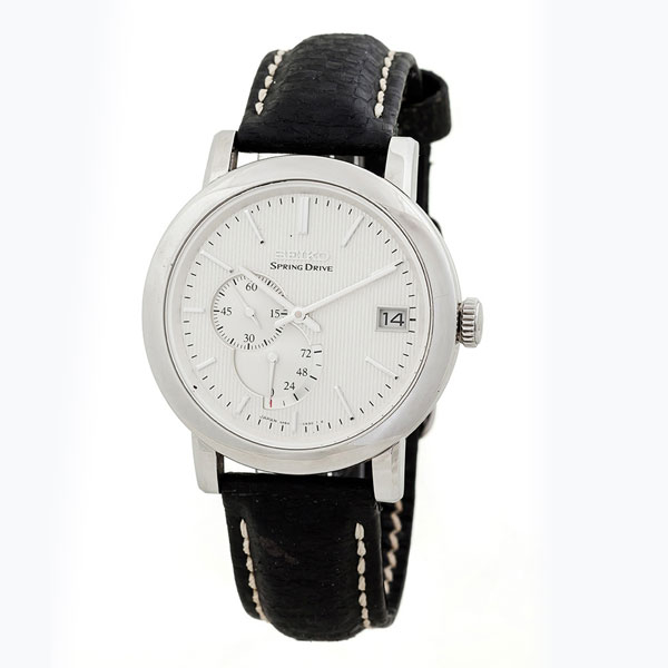 Reloj japon&eacute;s SEIKO Spring Drive, en caja de acero 40 mm con fondo de cristal. 