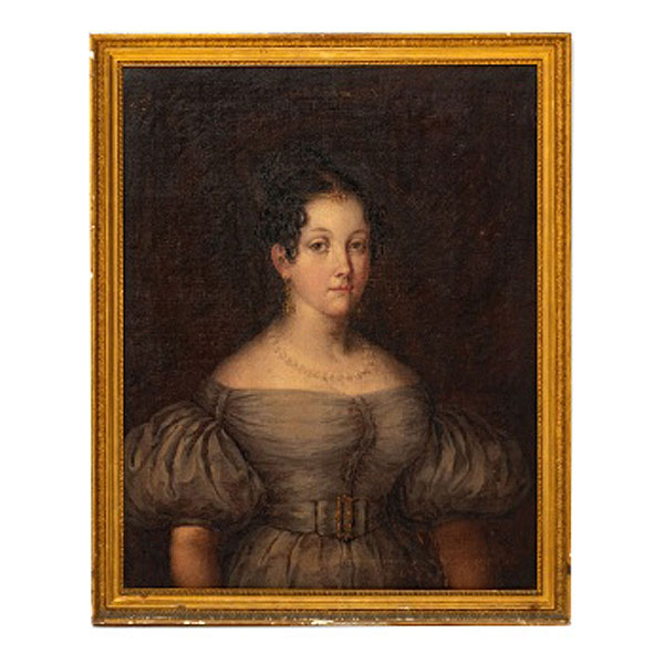 ESCUELA ESPAÑOLA  (S. XIX) "Retrato de joven"