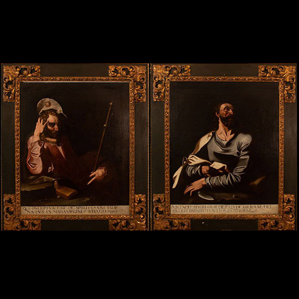 San Bartolomé y "Santiago el Mayor", Escuela de Luis Tristán, Toledo, s. XVI - XVII.