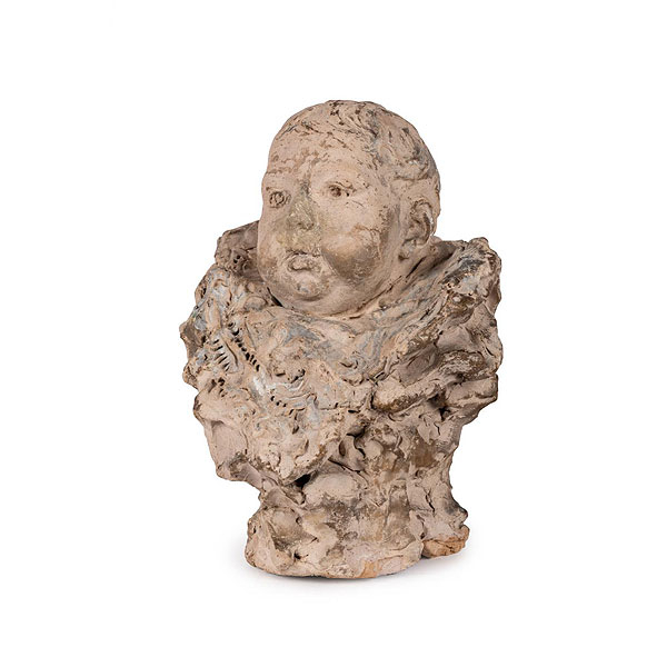 MARIANO BENLLIURE (1862 - 1947) "La hija de Luis Morote". Realizado en barro, circa 1910.