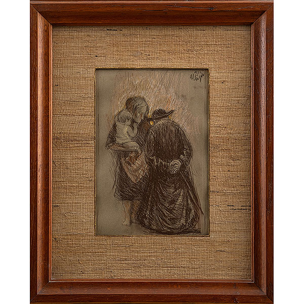 "La confesión de la madre con el niño"   ENRIQUE ALBUZU (Fuenterrabía, 1926 -2014) 