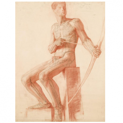 Antonio López García. &quot;Estudio de anatomía&quot;. Dibujo sobre papel. Firmado  