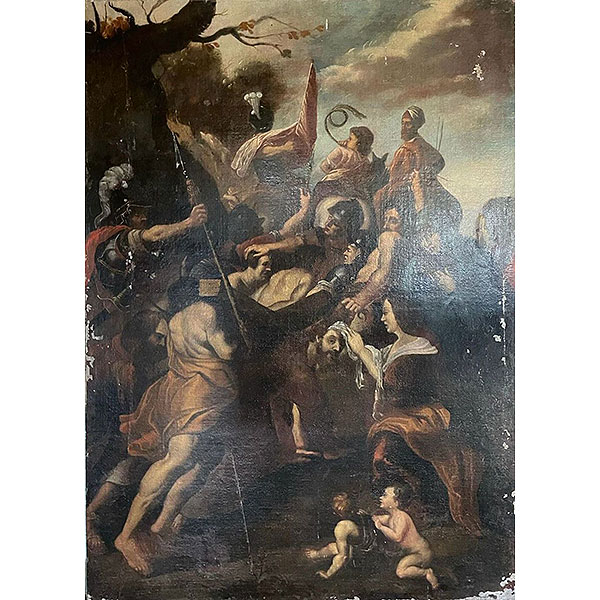 Cristo Camino al Calvario escuela italiana del siglo XVII.