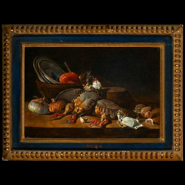 Importante Bodegón español de Caza - Firmado L.M. escuela española Barroca de los siglos XVII - XVIII.