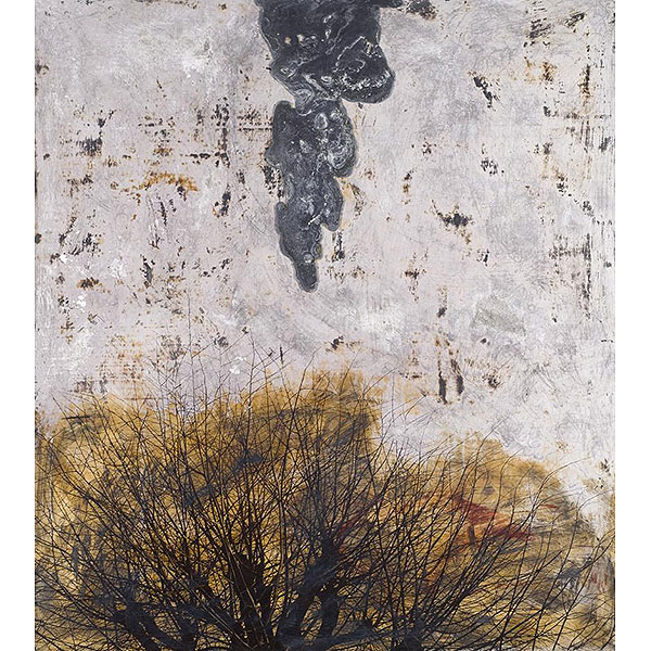 Anselm Kiefer. "Emanation (1984)". Técnica mixta sobre tabla. Firmado y fechado (1984)