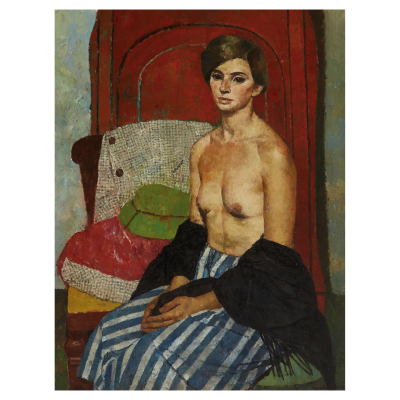 Josep Maria Mallol Suazo (Barcelona, 1910-1986) Semidesnudo femenino. &Oacute;leo 