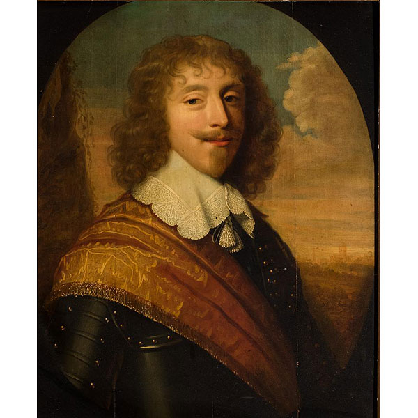 ESCUELA FRANCESA S XVII   "Retrato de caballero". Óleo sobre tabla.