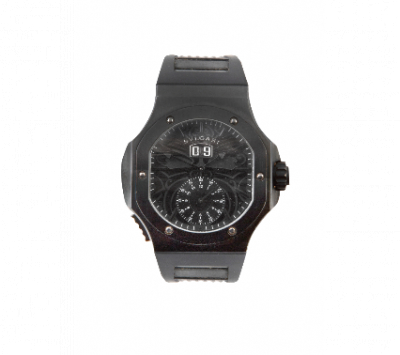 Reloj de pulsera BVLGARI Endurer Chronosprint All Blacks. Ref. BRE 56 SB CHS/AB.   Special Edition.  Caja circular en acero inoxidable.