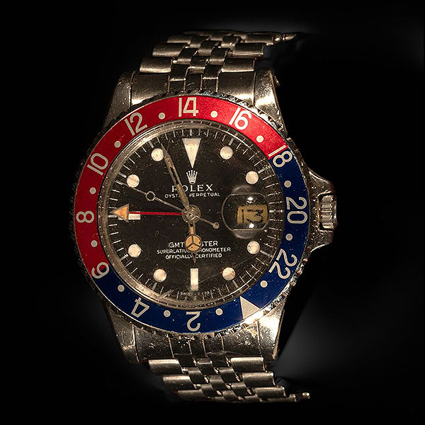 ROLEX mod. Oyster Perpetual "GMT Master" Superlative Chronometer Officially Certified Ref. 1675. Reloj para caballero con caja y brazalete en acero. Años 60.