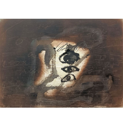 Antoni T&agrave;pies "Variations sur un th&egrave;me musical 7" (1987) BAT.   Litograf&iacute;a con relieve sobre papel Arch&eacute;s