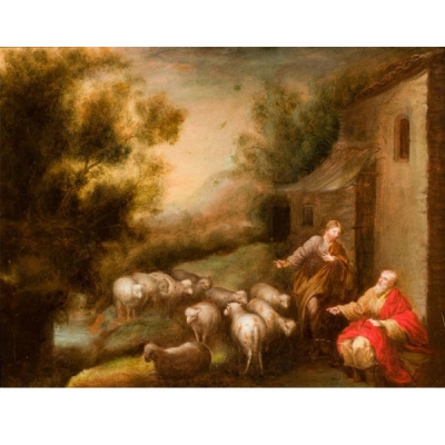 Francisco Antolínez y Sarabia (1644 - 1700).   &quot;Tres escenas de la vida de Jacob&quot;. 
