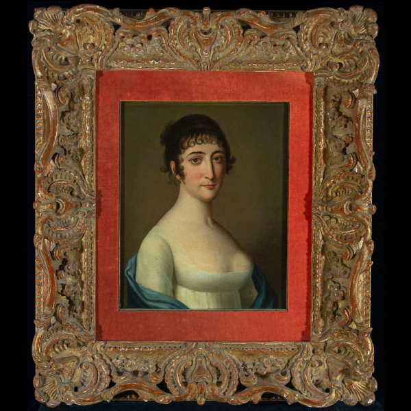 Decorativo Retrato Neoclásico de Josefina Napoleónico, Periodo Primer Imperio Francés de principios del siglo XIX, hacia 1800-1810 LEOPOLD BOILLY (1761-1845)