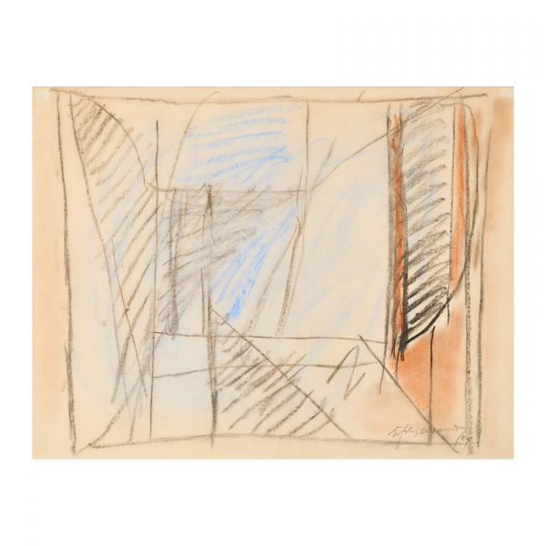 Albert Ràfols Casamada (Barcelona, 1923-2009) Composición. Técnica mixta sobre papel.