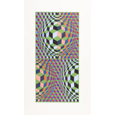 Victor Vasarely (Hungria, 1908-1997)  Nadir, 1979.  Serigraf&iacute;a sobre papel. Firmada y numerada 209/250 a l&aacute;piz.