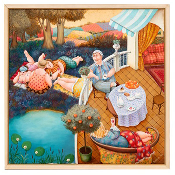 ELENA NARKEVICH  (Minski, Bielorrusia 1964) "Un domingo en la dacha"