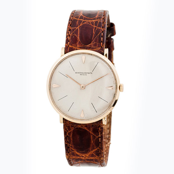 Reloj vintage cab., suizo, VACHERON CONSTANTIN en caja extraplana, circular, de oro amarillo