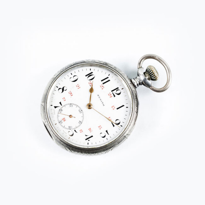 Reloj suizo lepine ZENITH. En caja de plata original, 48 mm, Gran Prix de Par&iacute;s de 1900 y Gen&egrave;ve.