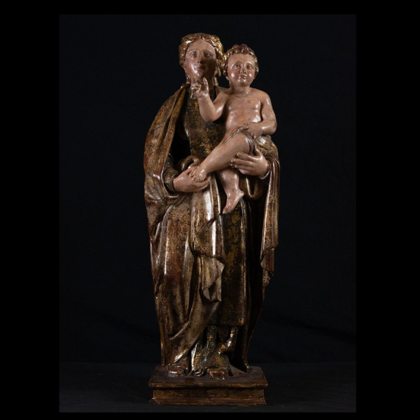 Importante escultura Virgen con Niño atribuido a Sebastián Ducete (1568-1621), Escuela Renacentista Castellana del siglo XVI