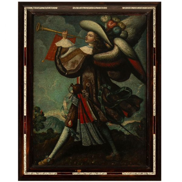 Gran Arcángel siglo XVIII escuela colonial de Cuzco.