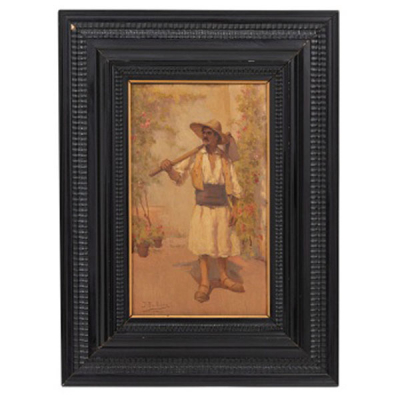 JOS&Eacute; BENLLIURE  ( Valencia 1855 - Valencia 1937 ) "Huertano Valenciano"