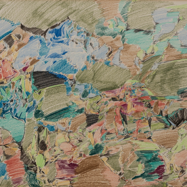 "S/T" RAFAEL RUIZ BALERDI (San Sebastián, 1934-1992).  Lápices de colores/papel