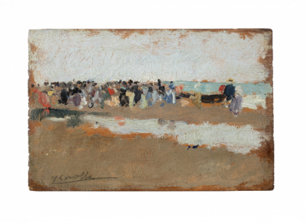 JOAQU&Iacute;N SOROLLA Y BASTIDA (Valencia, 1863 - Madrid, 1923) Playa de Valencia, h. 1898