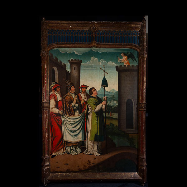 Lote Destacado - Maestro de los Santos Juanes (Activo en el sur de la diócesis de León entre 1525- 1550) Escuela Gótica española del siglo XV.