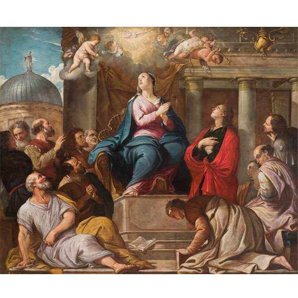 Escuela Italiana S. XVII.  "Pentecostés". 