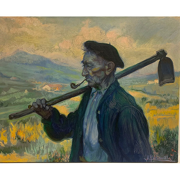 "Labrador con azada"  ÁNGEL GARAVILLA (Lequeitio, 1906-Barcelona, 1961)