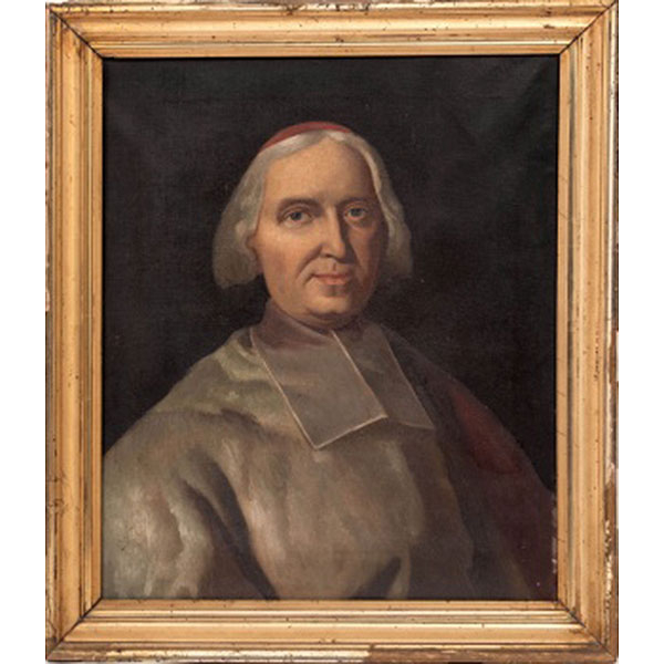 ESCUELA ESPAÑOLA  (S. XIX) "Retrato de Cardenal Fleury"