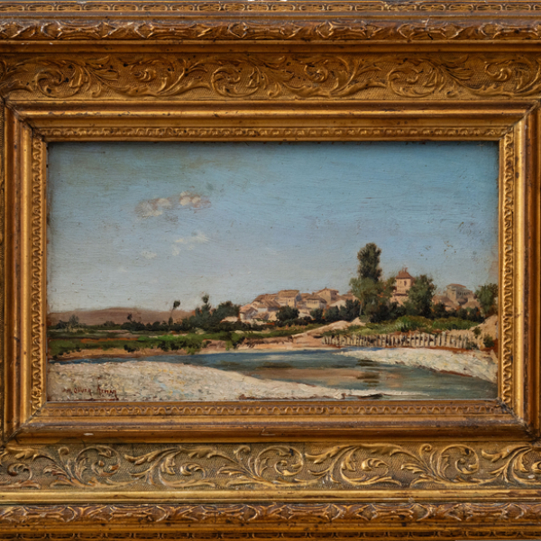 "Paisaje" MARIANO OLIVIER AZNAR (Zaragoza, 1863 - Madrid,1927)