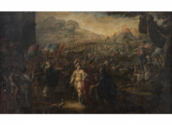 JUAN DE LA CORTE (Amberes, h. 1585-Madrid, 1662)  Retorno triunfal de Judith a Betulia con la cabeza del general asirio Holofernes 