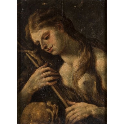 Escuela italiana S.XVII &quot;María Magdalena con crucifijo&quot;