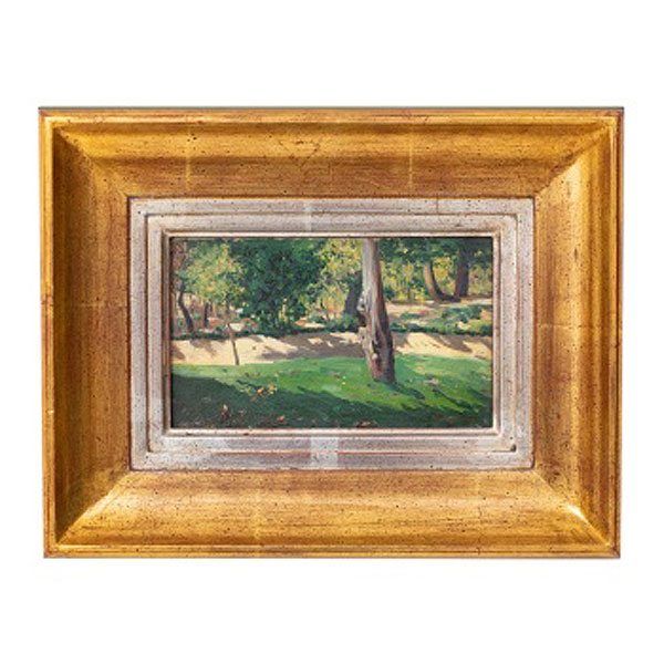 JOSÉ LUPIAÑEZ  (Málaga 1864-1933) "Paisaje con árboles"