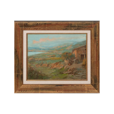 LUDOVICO GIGNOUX   (Francia 1882)  &quot;Paisaje rural &quot;  Firmado: Gignoux  Óleo / Lienzo 