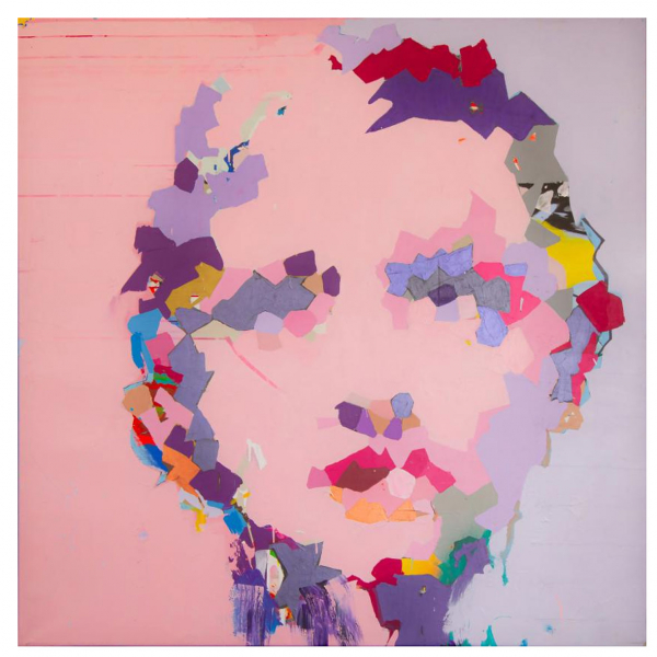 Santiago Picatoste.   &quot;Crystallized - Colección Retratos con Esperanza&quot;. Técnica mixta sobre lienzo (acrílico, látex, pintura spray y tintas permanentes).