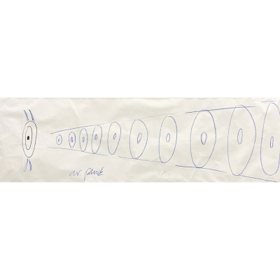 A.R. Penck (Dresde, 1939 - Zúrich, 2017) - Sin título (1988-1995).    Pastel sobre papel.