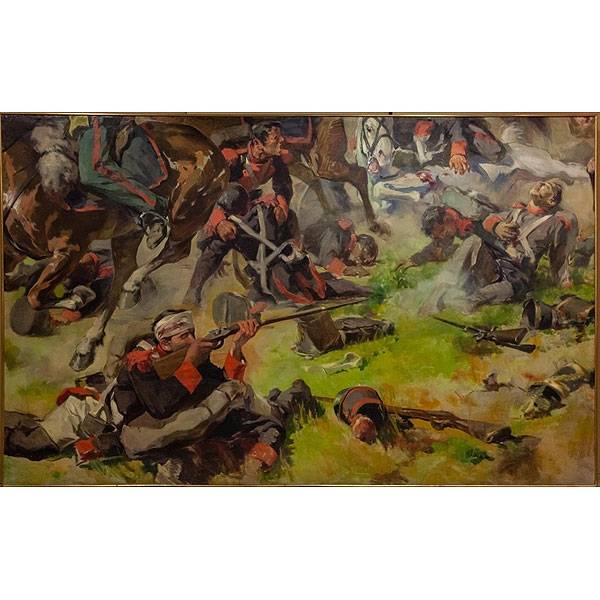 Julio Vila y Prades (Valencia, 1873 - Barcelona, 1930) &quot;Batalla de Ayacucho&quot;