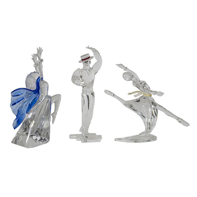 Conjunto de tres figuras en cristal Swarovski. Diseñada por Adi Stocker, Martin Zendron y Anton Hirzinger