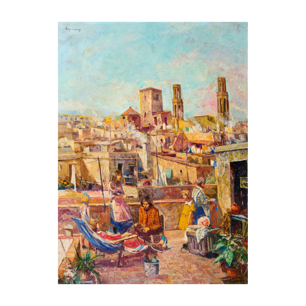 Ramon de Capmany i de Montaner (Canet de Mar, Barcelona, 1899-Barcelona, 1992) Terrats de Barcelona.  