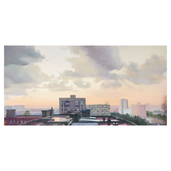 Pere Ruiz Grima (Barcelona, 1944) Abans del F&ograve;rum. &Oacute;leo sobre tela.