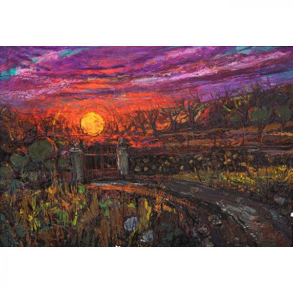 JUAN  FRANC&Eacute;S GAND&Eacute;A   ( X&agrave;tiva, Valencia 1921-2014)  "Puesta de sol"  Firmado: Juan Frances  &Oacute;leo / Tablex