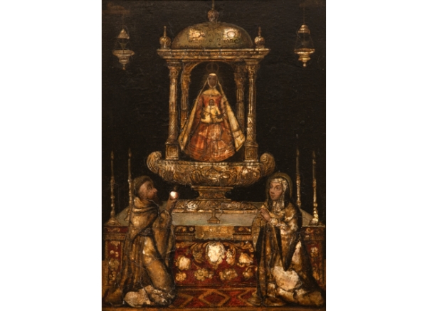VIRREINATO DE NUEVA ESPAÑA, PRIMERA MITAD DEL SIGLO XVIII Nuestra Señora de Regla con San Agustín y Santa Mónica