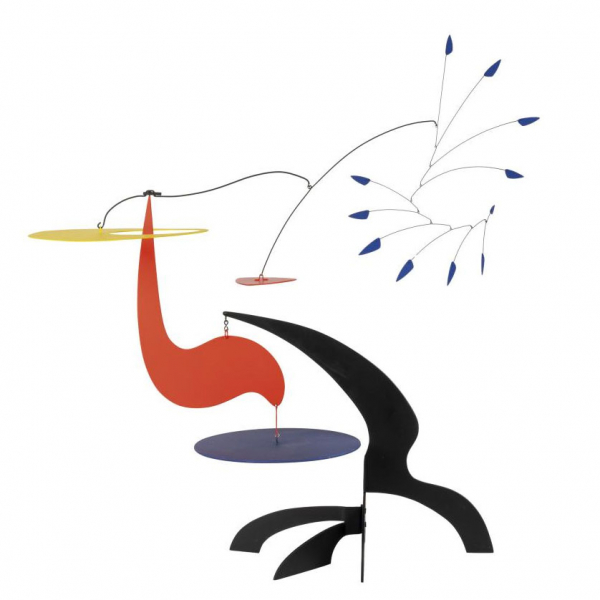 Manuel Marín (1942 - 2007) "Sin título". Móvil de mesa realizado en hierro y acero policromado. Pieza única.